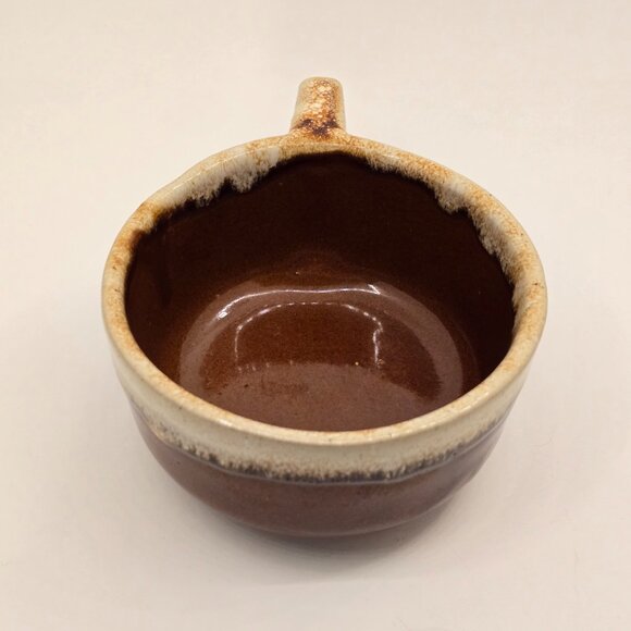 WESTERN STONEWARE Soup Mug Bowl Handle Ceramic Pottery Drip Glaze 4.5" - Picture 5 of 6